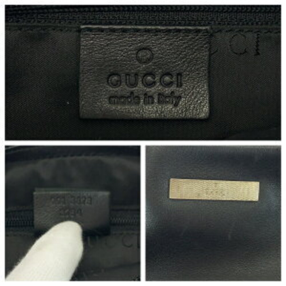 Gucci leather chain bag strap shoulder Hobo black - Picture 4 of 10